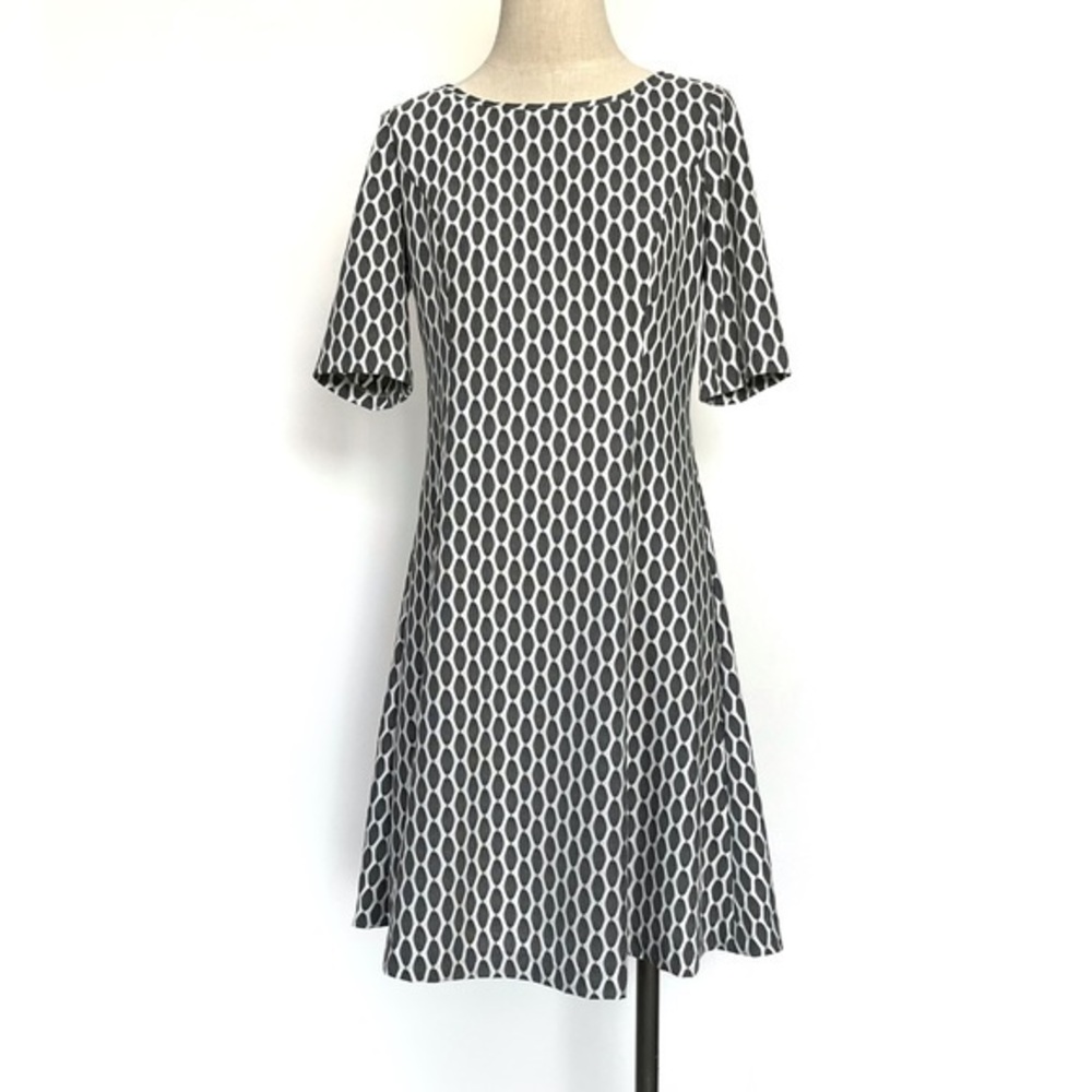 Eliza J Womens Ivory and Black Patterned Dress Size 6